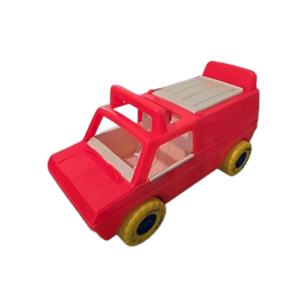 Vintage 18" Ride 'Em Van Kid Push Riding Ride On Plastic Car Orange No Stickers